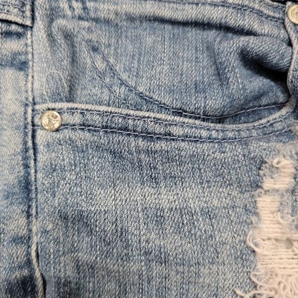 Juicy couture cut off jean shorts high rise size 28 button fly - Picture 3 of 6